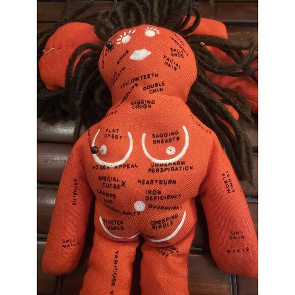 Pair Of Vintage Novelty Voodoo Dolls Male & Female 10" - Picture 3 of 4